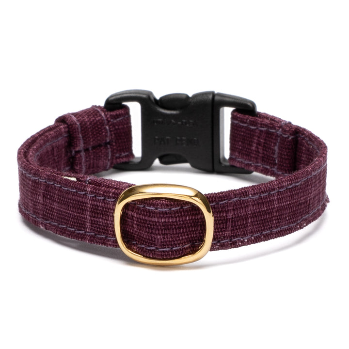 猫首輪 彩かすり むらさき