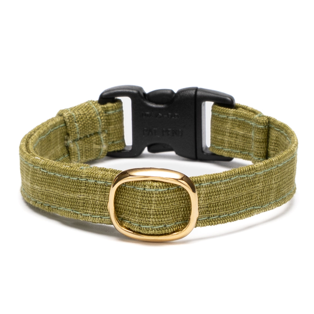 猫首輪 彩かすり 抹茶