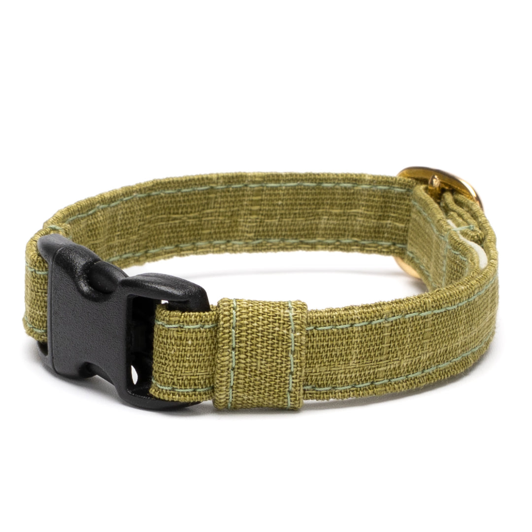 猫首輪 彩かすり 抹茶