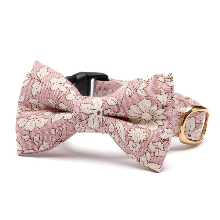 リボン付き猫首輪 シャン・ド・フルール ピンク