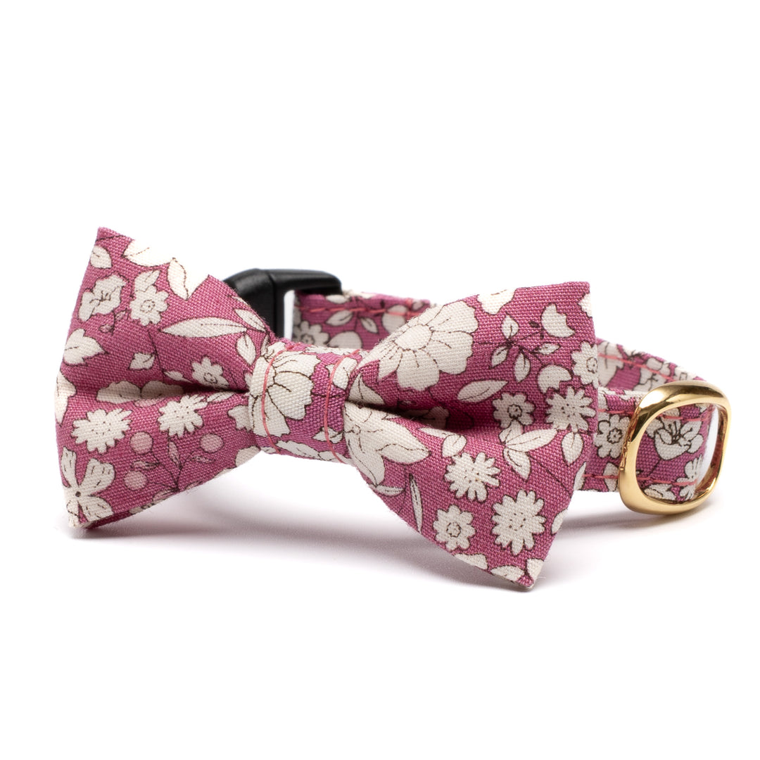 リボン付き猫首輪 シャン・ド・フルール ラズベリー