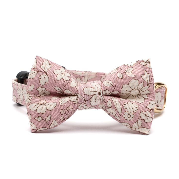 リボン付き猫首輪 シャン・ド・フルール ピンク