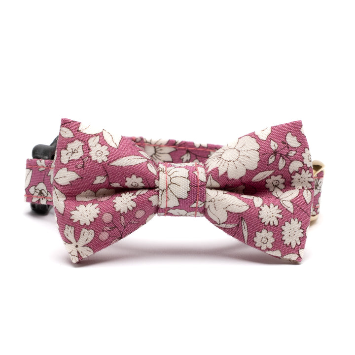 リボン付き猫首輪 シャン・ド・フルール ラズベリー