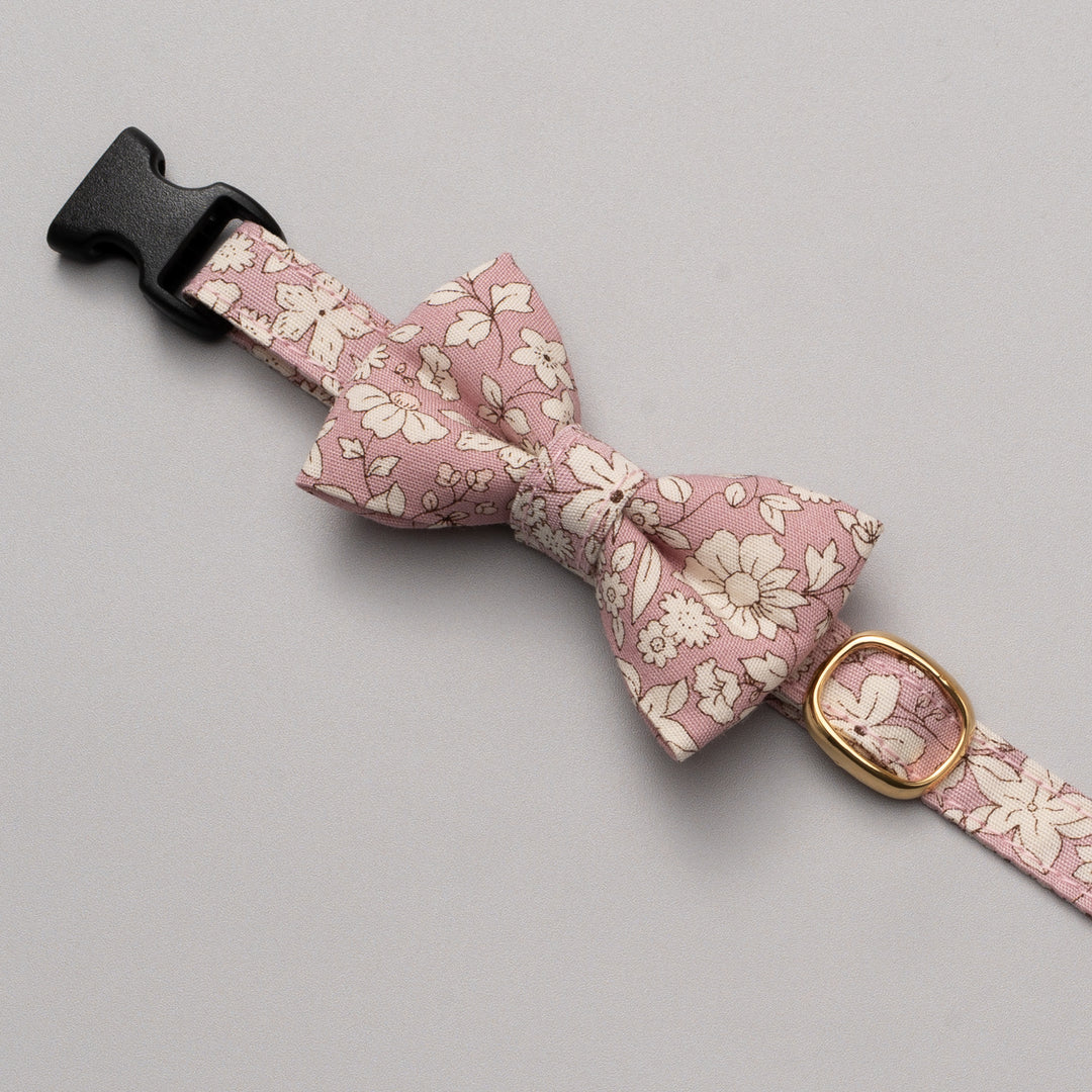 リボン付き猫首輪 シャン・ド・フルール ピンク