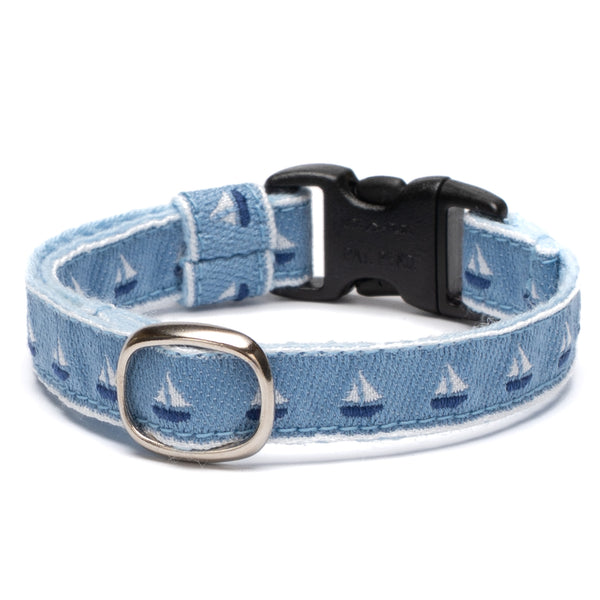 チロル猫首輪 Kafka ヨット 1ライトブルー チロル猫首輪 Kafka ヨット 1ライトブルー