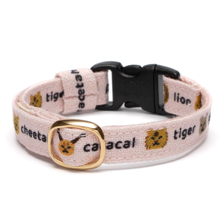 グラフィック猫首輪 ねこ科 くすみピンク【限定モデル】