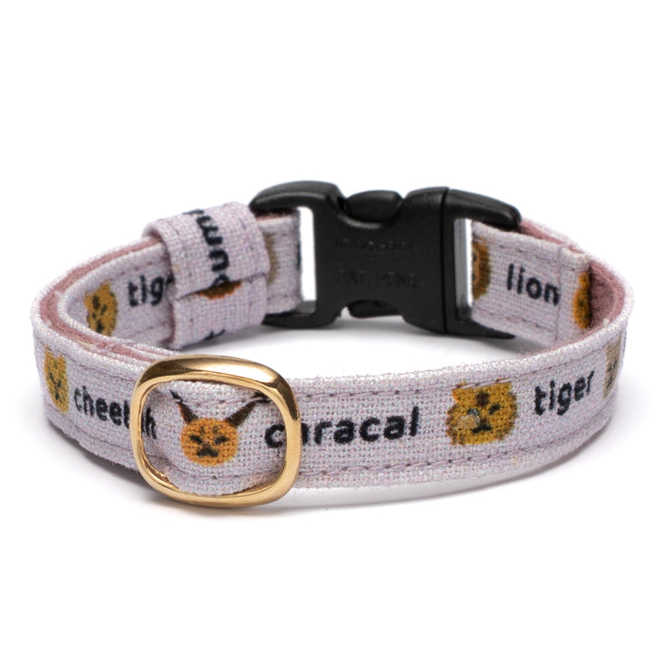 グラフィック猫首輪 ねこ科 くすみパープル【限定モデル】
