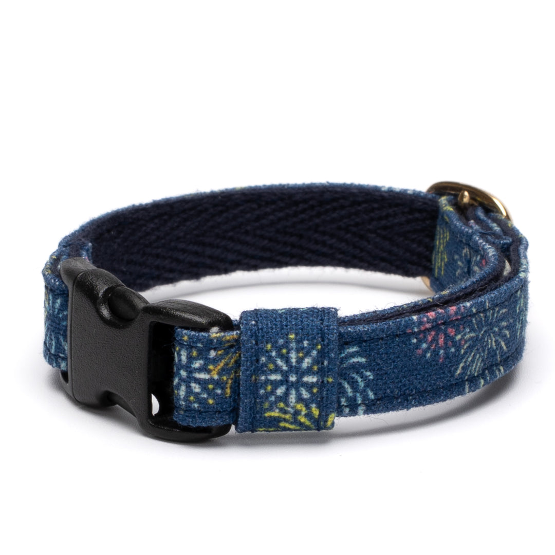 グラフィック猫首輪 夏の和柄 花火【限定モデル】
