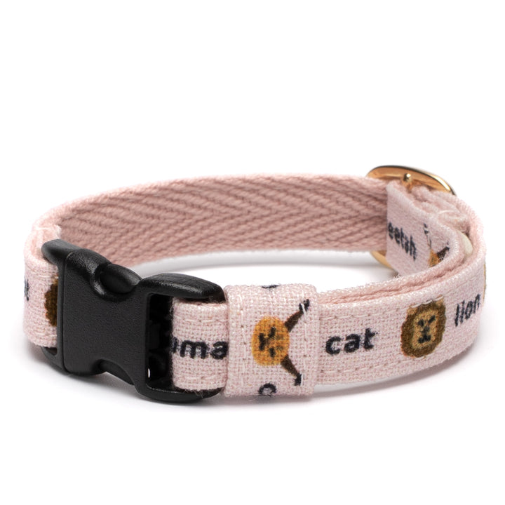 グラフィック猫首輪 ねこ科 くすみピンク【限定モデル】