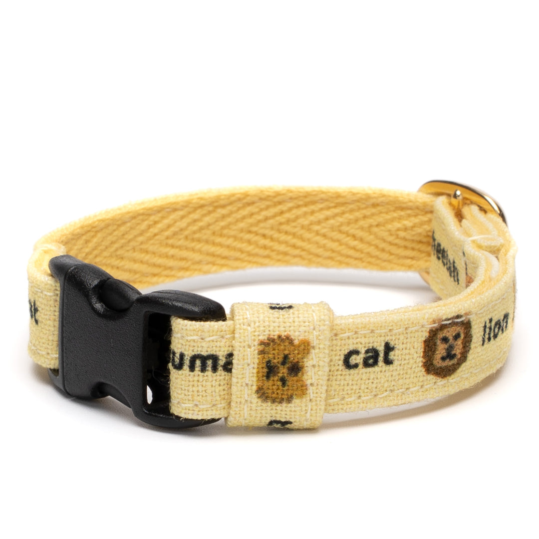 グラフィック猫首輪 ねこ科 くすみイエロー【限定モデル】