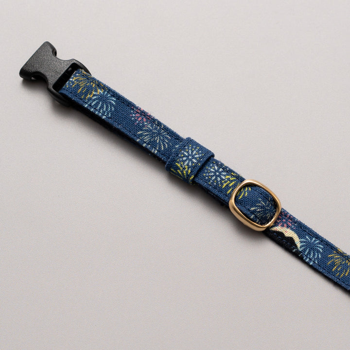 グラフィック猫首輪 夏の和柄 花火【限定モデル】