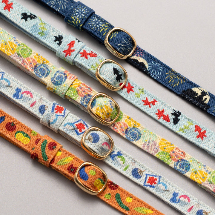 グラフィック猫首輪 夏の和柄 花火【限定モデル】