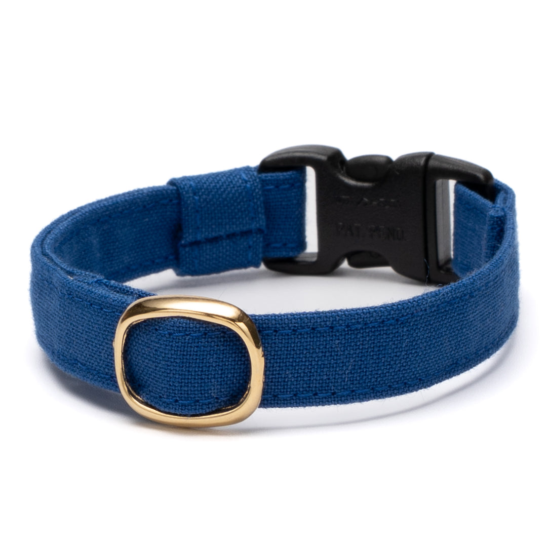 猫首輪 汚れに強い撥水撥油 ブルー