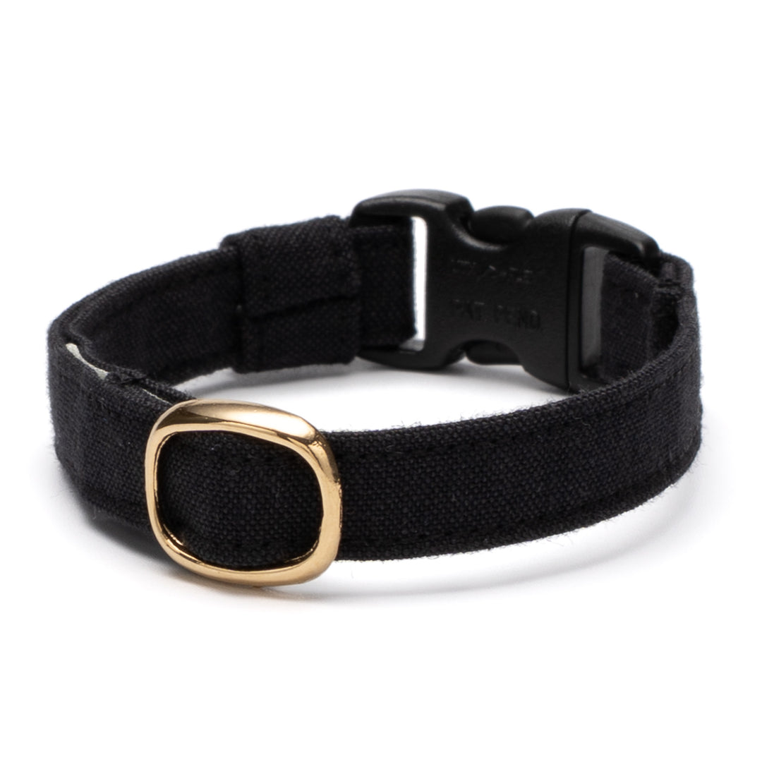 猫首輪 汚れに強い撥水撥油 ブラック