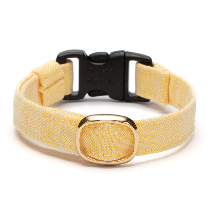 猫首輪 汚れに強い撥水撥油 イエロー