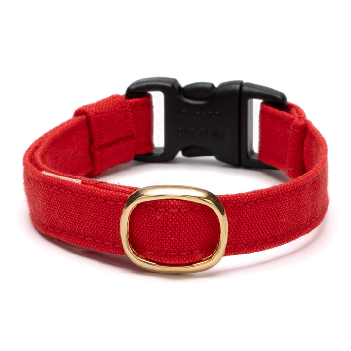 猫首輪 汚れに強い撥水撥油 レッド