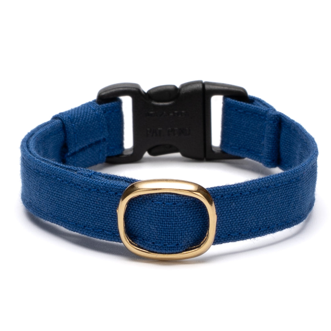 猫首輪 汚れに強い撥水撥油 ブルー