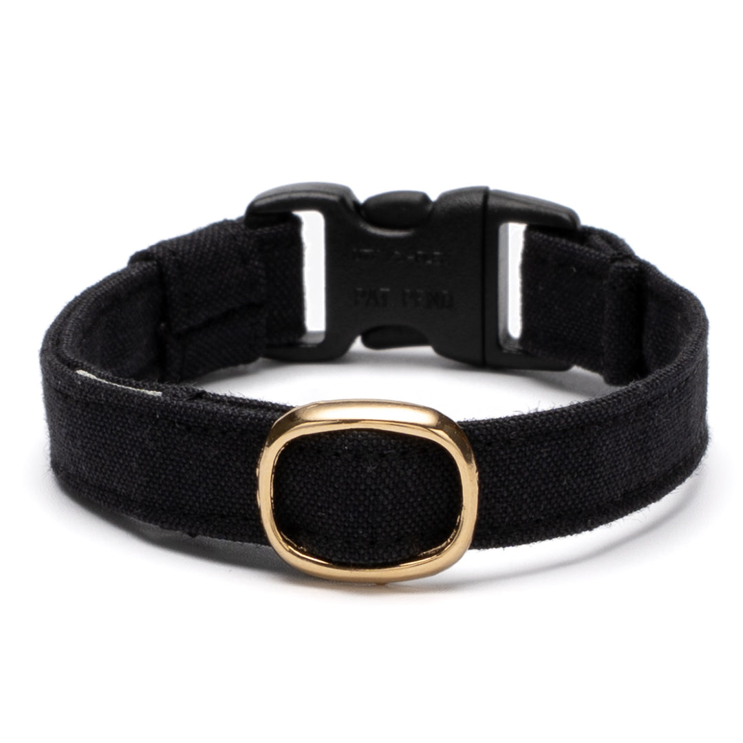 猫首輪 汚れに強い撥水撥油 ブラック