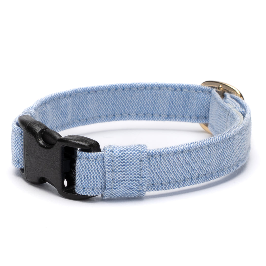 猫首輪 汚れに強い撥水撥油 マリンブルー
