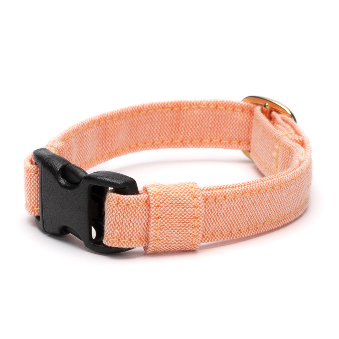 猫首輪 汚れに強い撥水撥油 オレンジ