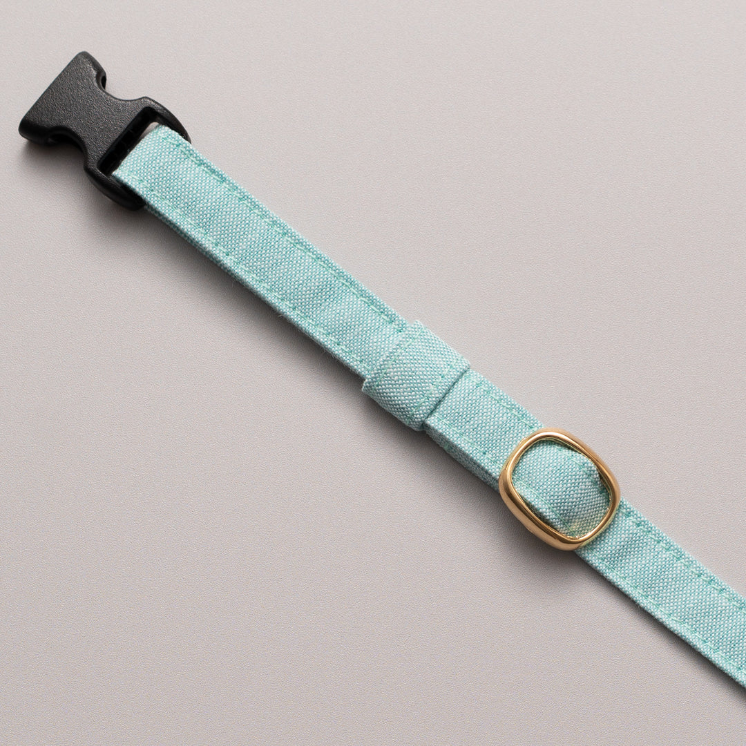 猫首輪 汚れに強い撥水撥油 ミントグリーン
