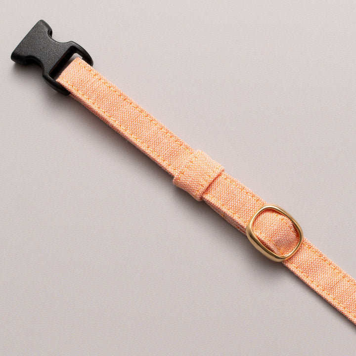 猫首輪 汚れに強い撥水撥油 オレンジ