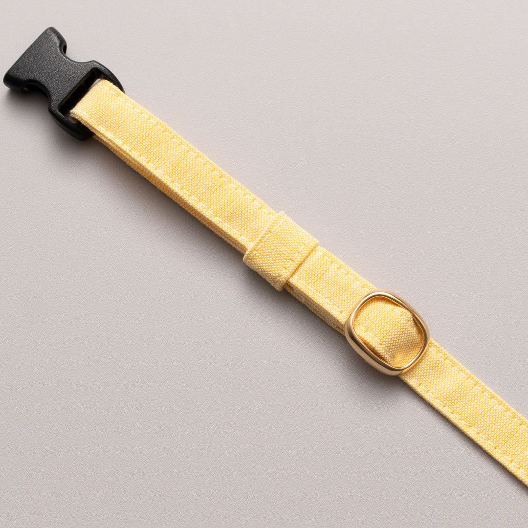 猫首輪 汚れに強い撥水撥油 イエロー