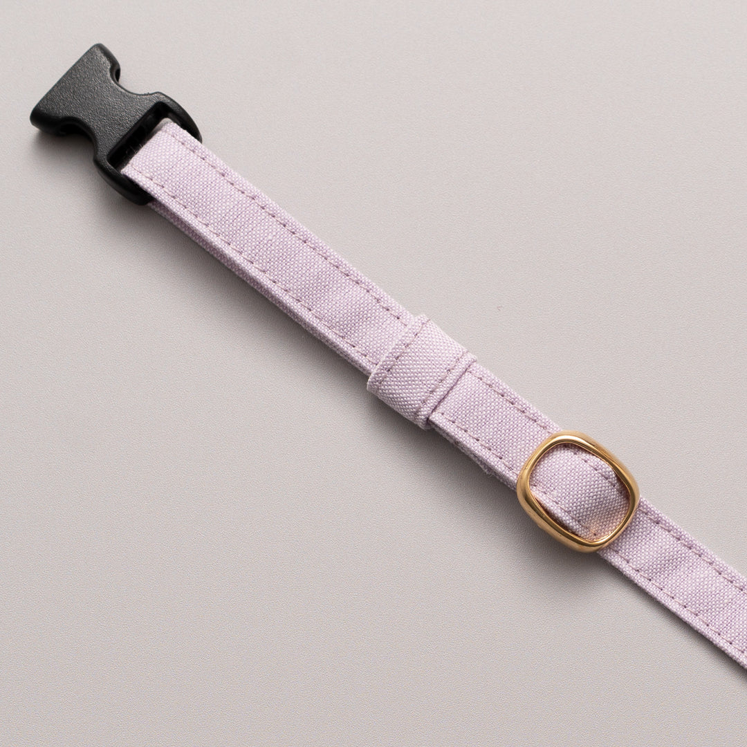 猫首輪 汚れに強い撥水撥油 ペールラベンダー