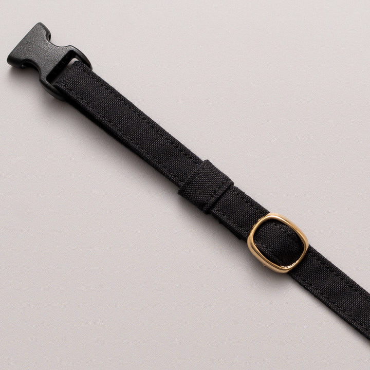 猫首輪 汚れに強い撥水撥油 ブラック