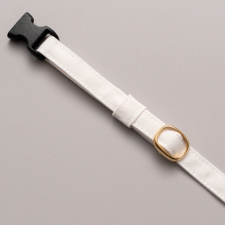 猫首輪 汚れに強い撥水撥油 ホワイト