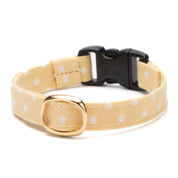 猫首輪 ドット クリームイエロー 猫首輪 ドット クリームイエロー