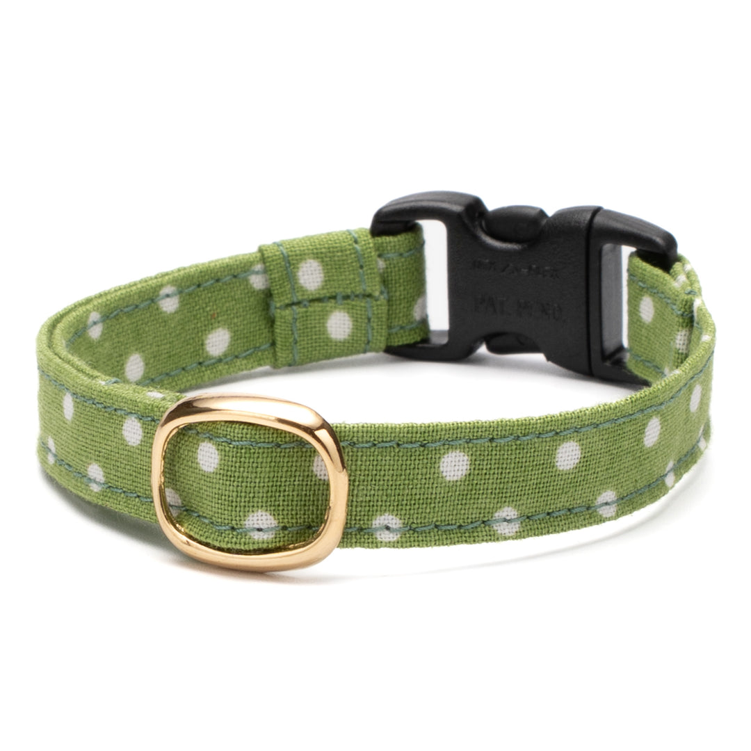 猫首輪 ドット グラスグリーン