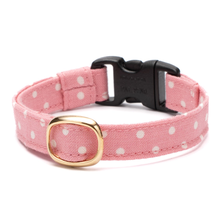 猫首輪 ドット ベビーピンク