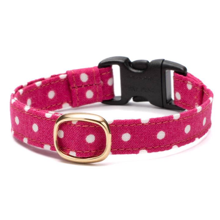 猫首輪 ドット マゼンタ