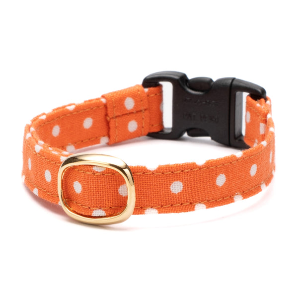 猫首輪 ドット サンオレンジ 猫首輪 ドット サンオレンジ
