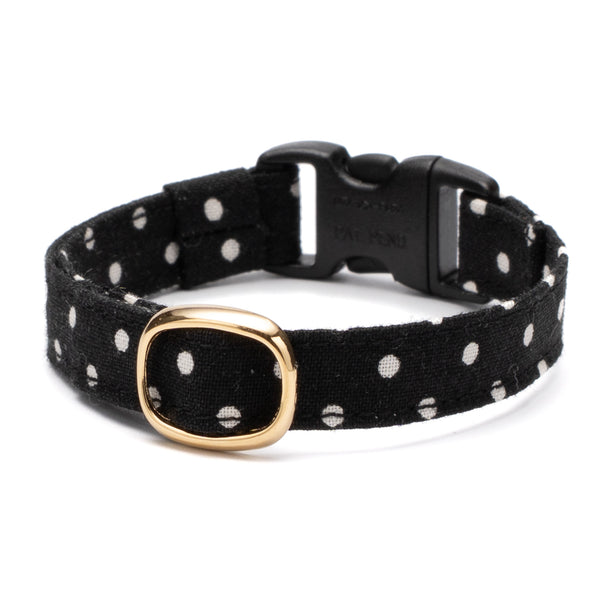 猫首輪 ドット ブラック 猫首輪 ドット ブラック