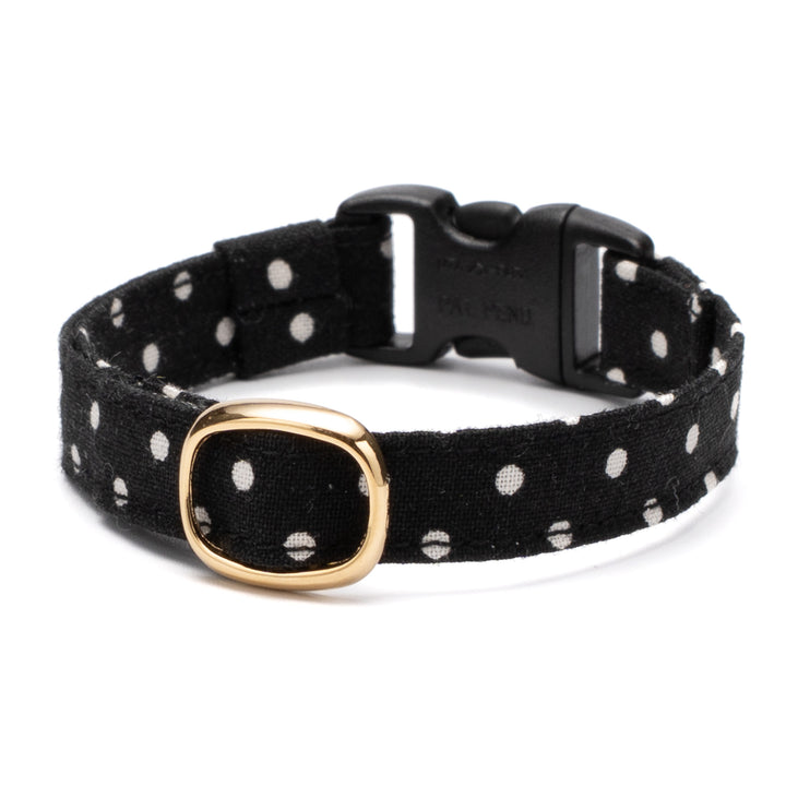 猫首輪 ドット ブラック