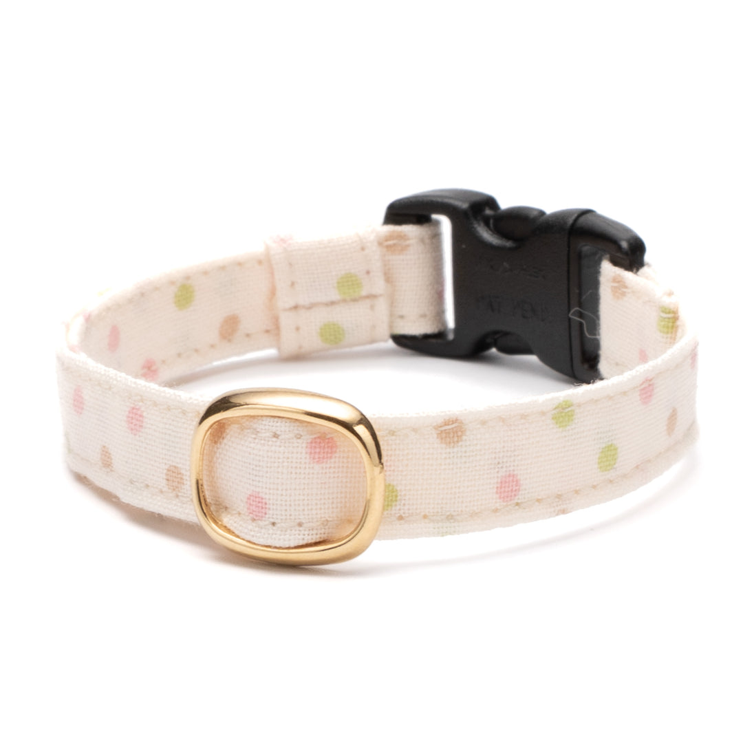 猫首輪 ドット マルチカラー アイボリー【限定色】
