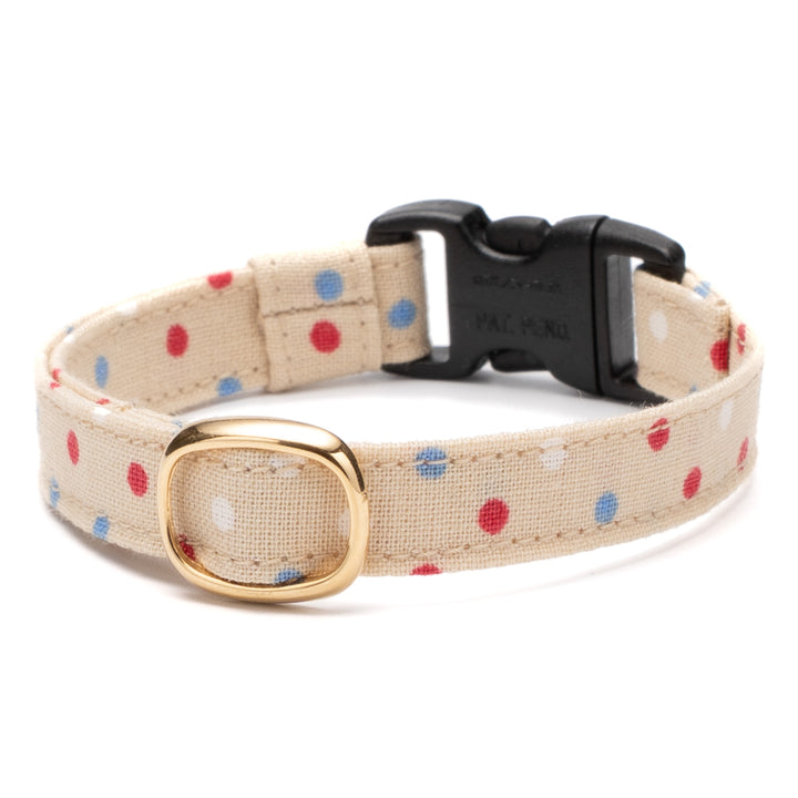 猫首輪 ドット マルチカラー ベージュ【限定色】