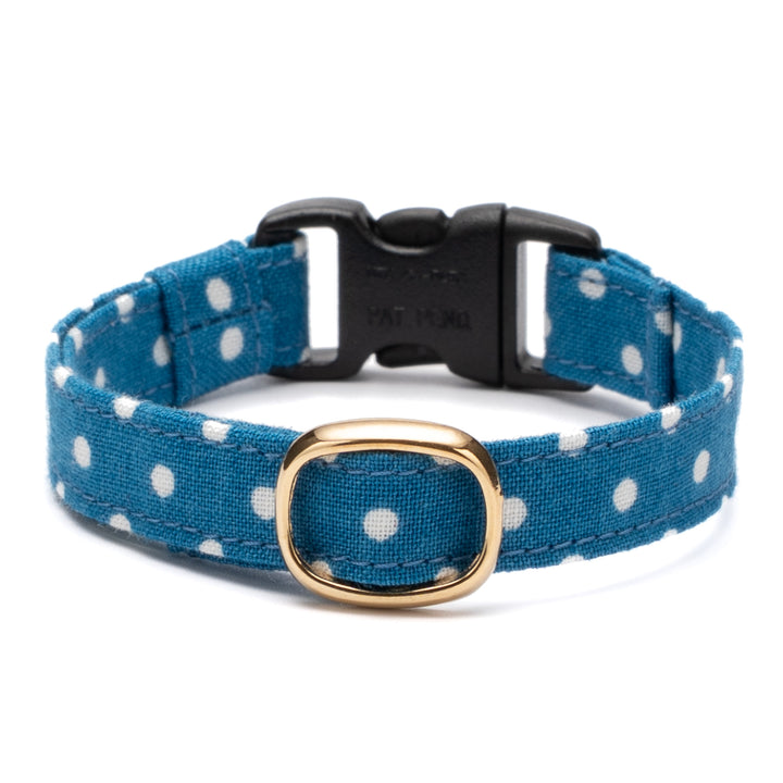 猫首輪 ドット ターコイズ