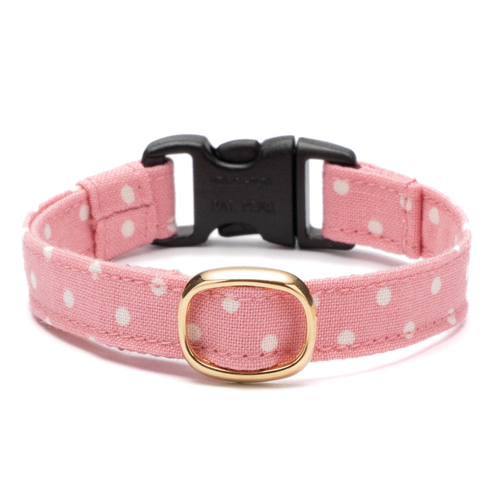猫首輪 ドット ベビーピンク