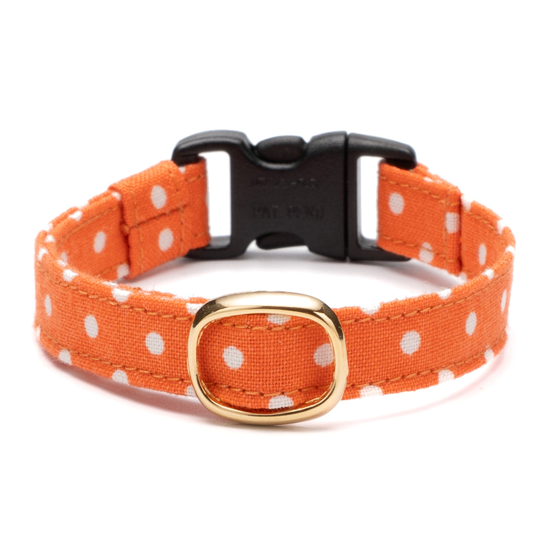 猫首輪 ドット サンオレンジ