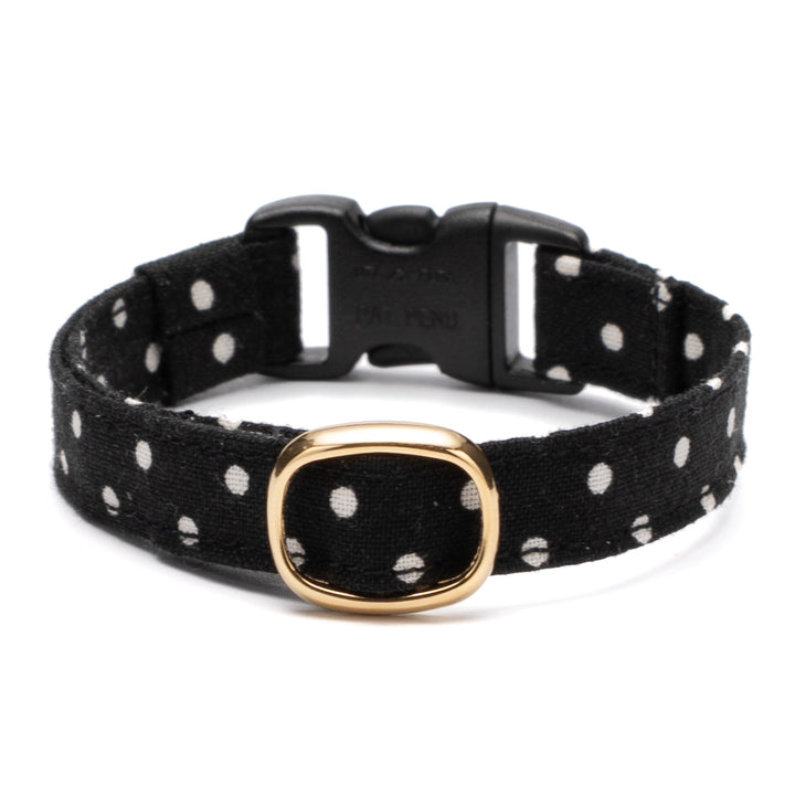 猫首輪 ドット ブラック