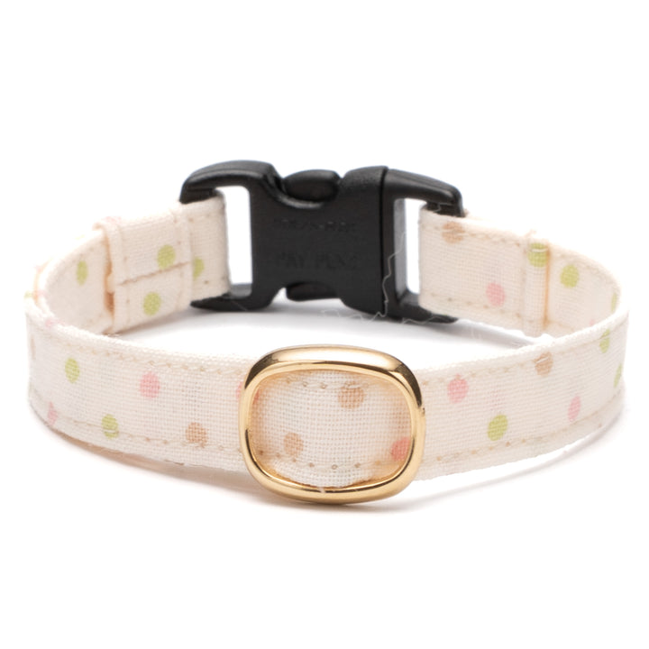 猫首輪 ドット マルチカラー アイボリー【限定色】