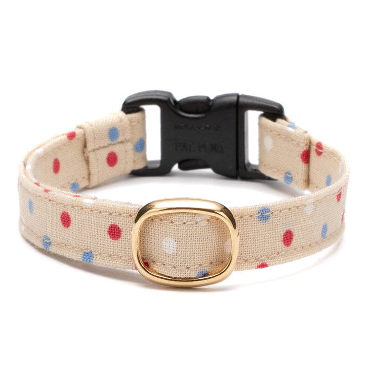 猫首輪 ドット マルチカラー ベージュ【限定色】