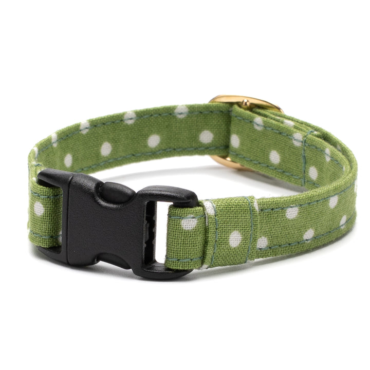 猫首輪 ドット グラスグリーン