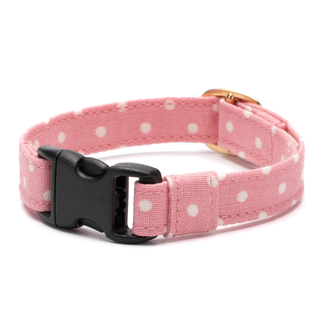 猫首輪 ドット ベビーピンク