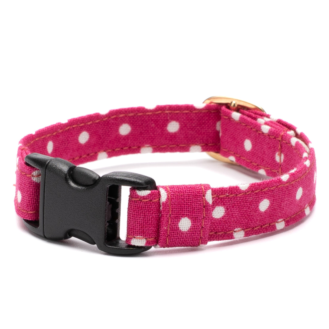 猫首輪 ドット マゼンタ