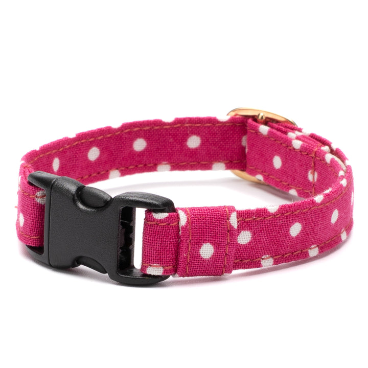 猫首輪 ドット マゼンタ