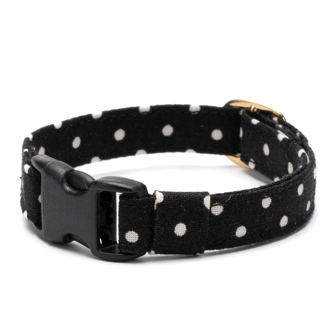 猫首輪 ドット ブラック